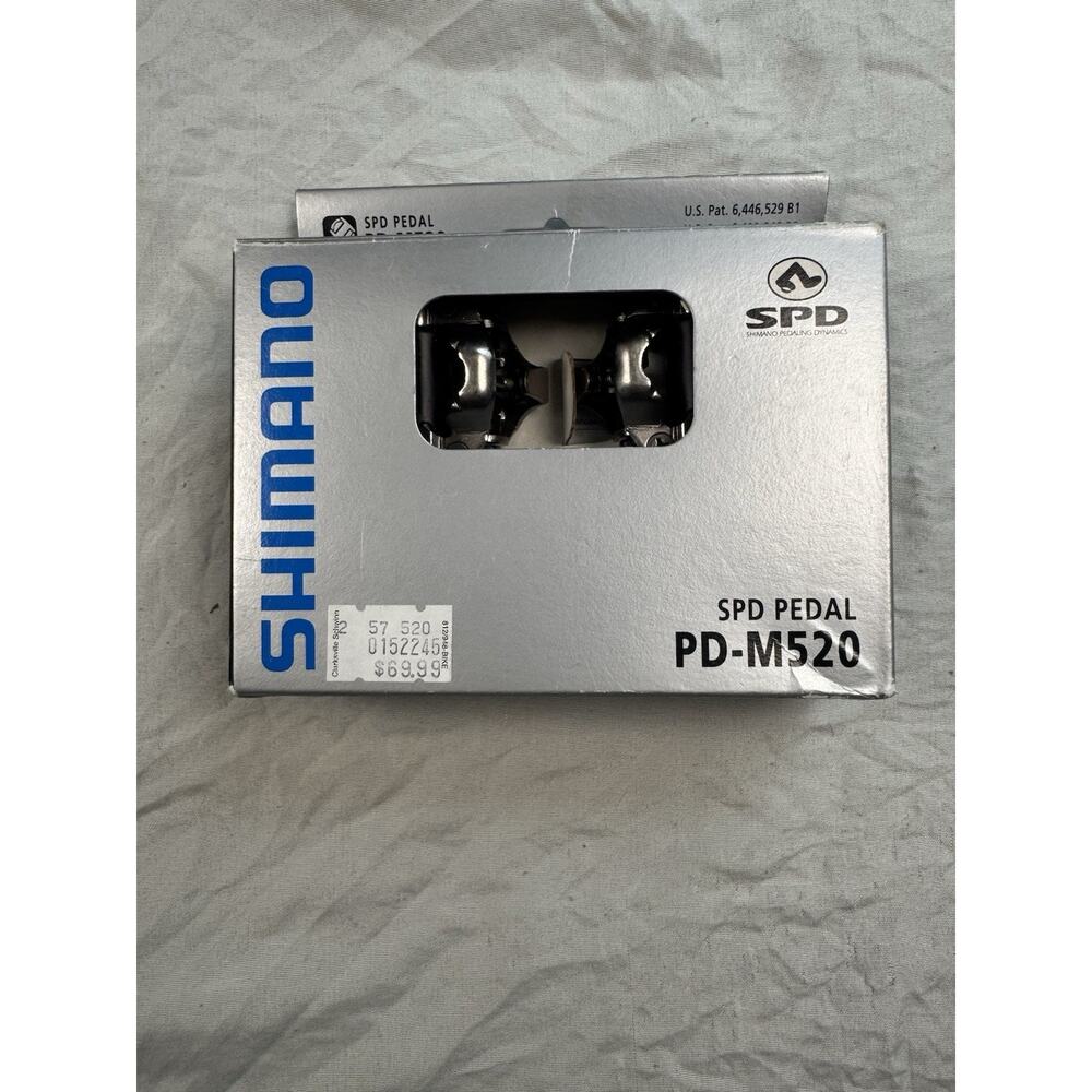 Shimano PD-M520 SPD Clipless Mountain Bike Pedals Black New Open Box
